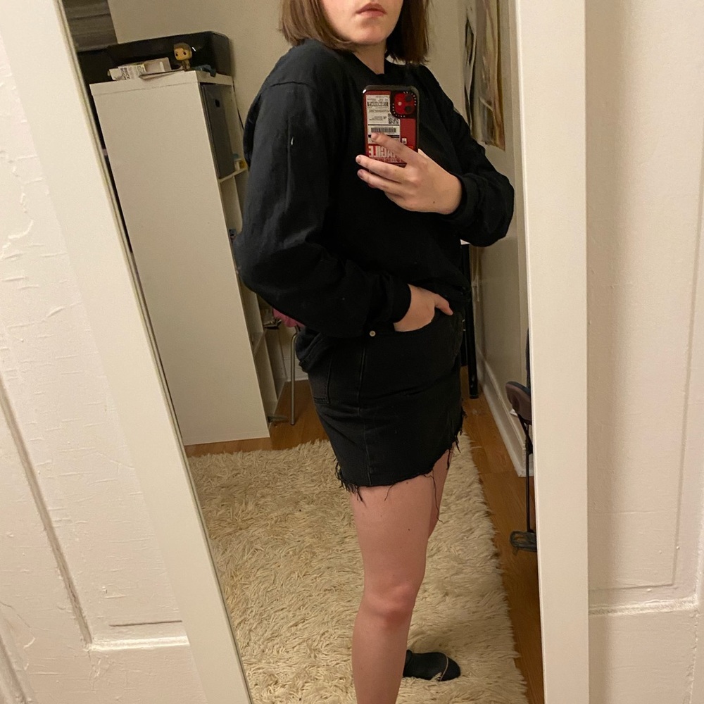 madewell denim skirt